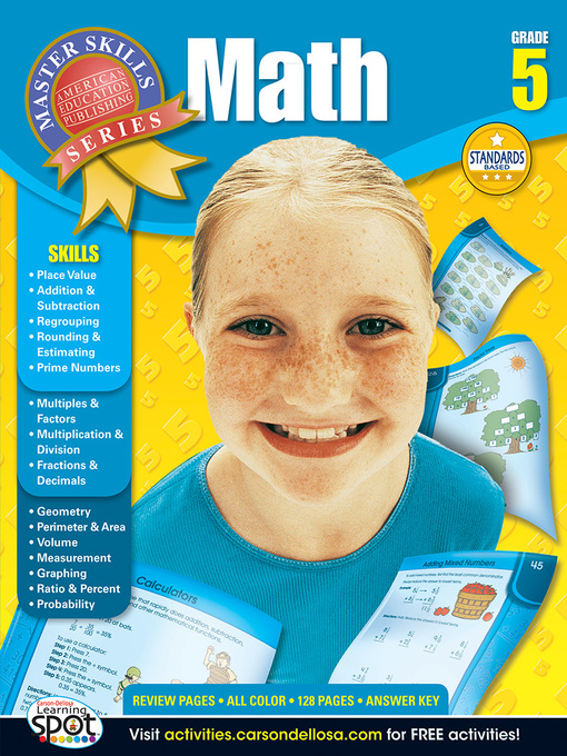 Title details for Math, Grade 5 by Carson Dellosa Education - Available